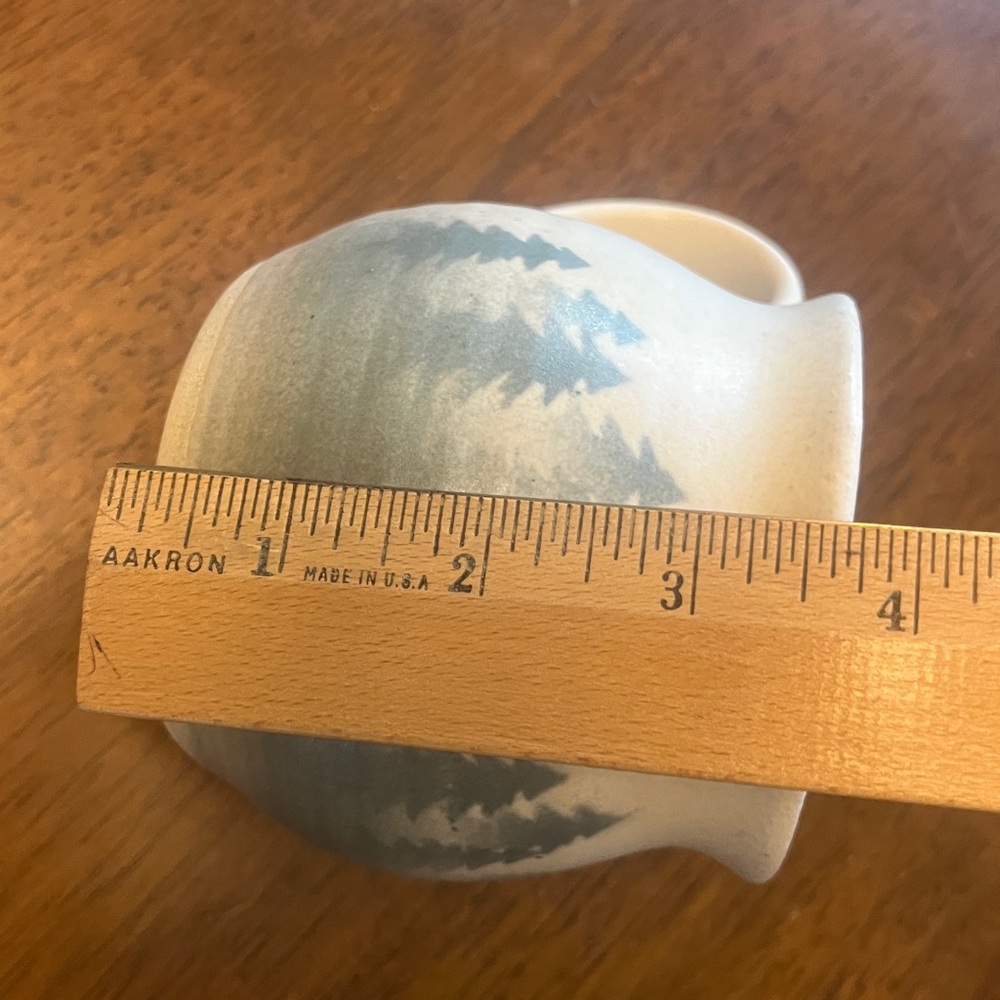 Handmade Ceramic Pottery Mug with Green Pine Tree Design - Picture 8 of 8